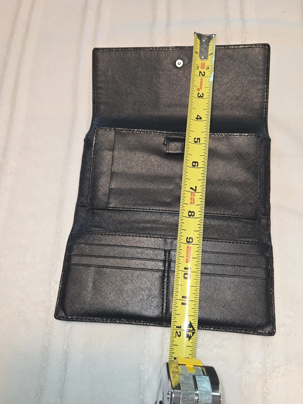 Coach Signature Canvas Trifold Wallet in Black/Gray